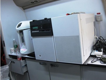 監(jiān)測車?yán)锎钶d的Agilent 5975T LTM GC-MSD氣質(zhì)聯(lián)用儀